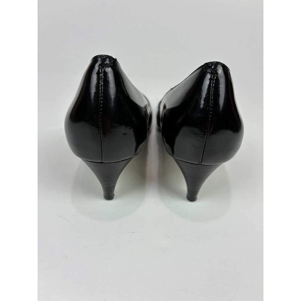 Cole Haan NikeAir Black Patent Leather Pointed Toe Kitten Heel 7B Quiet Luxury - Picture 6 of 9